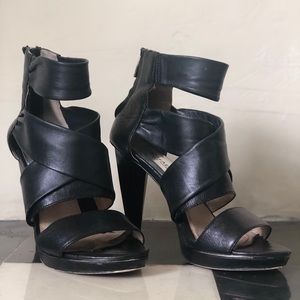 Michael Kors Leather Strappy Heeled Sandal